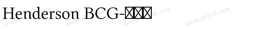 Henderson BCG字体转换